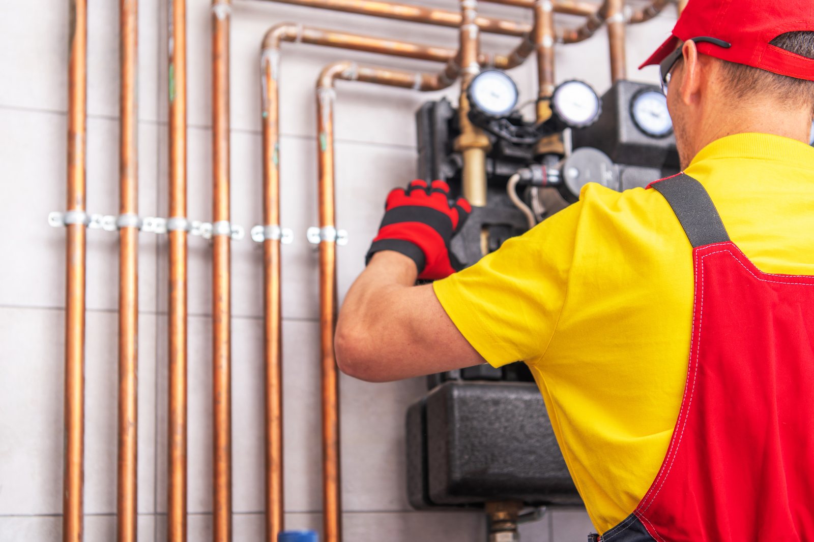 Boiler piping work, Advance HVAC Services